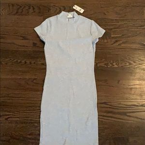 GARAGE Rib bodycon neck dress